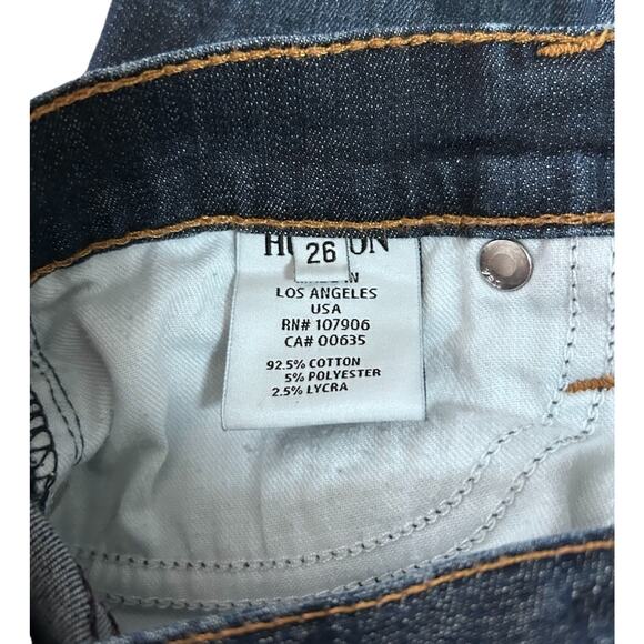 Hudson Elle Midrise Baby Boot Dark Blue Denim Jeans Women’s 26 - Picture 5 of 8